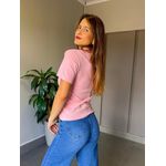 BLUSA GOLA TRICÔ ROSA