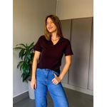 BLUSA GOLA TRICÔ PRETO