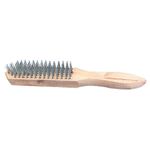 Escova Manual de Aço Carbono 3 Fileiras com Cabo 