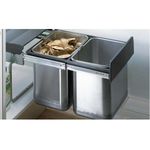 Lixeira Dupla Inox Duo II 400 20L+20L 