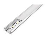 Perfil Alumínio Led Slim Embutido Difusor Leitoso 2500mm
