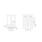 Dobradiça Invisível 45x12 Cromada 10 Kg