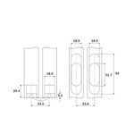 Dobradiça Invisível 94x19mm 