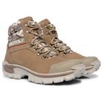Bota Reforçada Couro Premium Street Grip Antiderrapante Conforto Extremo - Creme