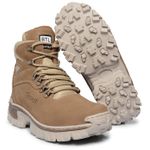 Bota de Couro Creme com Palmilha Gel – Conforto e Resistência