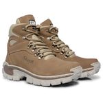 Bota de Couro Creme com Palmilha Gel – Conforto e Resistência