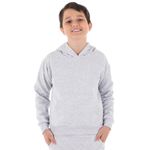 Moletom Canguru Infantil Menino com Capuz Benellys Cinza Claro
