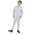 Moletom Canguru Infantil Menino com Capuz Benellys Cinza Claro