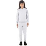 Moletom Canguru Infantil Menina com Capuz Benellys Cinza Claro