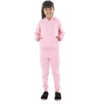 Moletom Canguru Infantil Menina com Capuz Benellys Rosa Claro