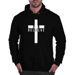 Moletom Believe Masculino Canguru Preto