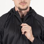 Jaqueta Corta Vento Masculina Forrada com Capuz Preto Benellys