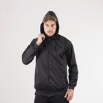 Jaqueta Corta Vento Masculina Forrada com Capuz Preto Benellys