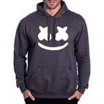 Moletom Masculino Marshmello Canguru Com Capuz Chumbo