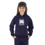 Moletom Canguru Infantil Menina Cat Rock Benellys Marinho