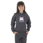 Moletom Canguru Infantil Menina Cat Rock Benellys Chumbo
