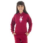 Moletom Canguru Infantil Menina Coelhinha Benellys Vinho