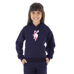 Moletom Canguru Infantil Menina Coelhinha Benellys Marinho