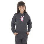 Moletom Canguru Infantil Menina Coelhinha Benellys Chumbo