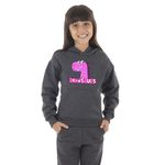 Moletom Canguru Infantil Menina Dinossauro Benellys Chumbo