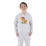 Moletom Canguru Infantil Menino Dinossauro Guitarra Benellys Cinza Claro