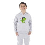 Moletom Canguru Infantil Menino Dinossauro Musica Benellys Cinza Claro