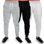 Kit Moletom 3 Calças Lisas Masculino Benellys – Cinza Claro Preto Branco