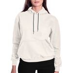 Moletom Liso Feminino Canguru Branco Benellys