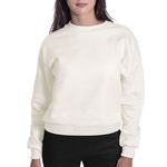 Moletom Liso Feminino Gola Redonda Branco Benellys