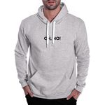 Moletom Oh, No! Masculino Canguru Cinza Claro