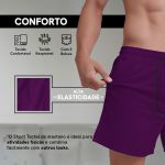 Bermuda Tactel Elastano Masculina Bordo
