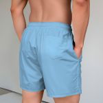 Bermuda Tactel Elastano Masculina Azul Bebe