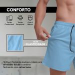 Bermuda Tactel Elastano Masculina Azul Bebe