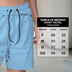 Bermuda Tactel Elastano Masculina Azul Bebe
