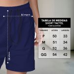 Bermuda Tactel Elastano Masculina Azul Marinho