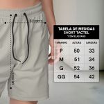 Bermuda Tactel Elastano Masculina Bege