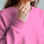 Blusa Moletom Careca Lisa Premium Slim Algodão Mácio Rosa Chiclete