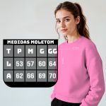 Blusa Moletom Careca Lisa Premium Slim Algodão Mácio Rosa Chiclete