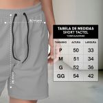 Bermuda Tactel Elastano Masculina Cinza
