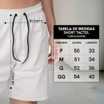 Bermuda Tactel Elastano Masculina Off White