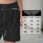 Bermuda Tactel Elastano Masculina Preto