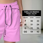 Bermuda Tactel Elastano Masculina Rosa Bebe