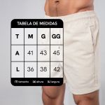 Bermuda Short Linho Masculino Básico Diversas Cores