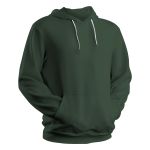 Blusa Moletom Canguru Lisa Premium Slim Algodão Mácio Verde Militar