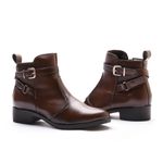 Bota Molly Feminina Melissa com Ziper e Fivelas Capuccino