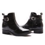 Bota Molly Feminina Melissa com Ziper e Fivelas Preta