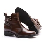 Bota Molly Feminina Melissa com Ziper e Fivelas Capuccino