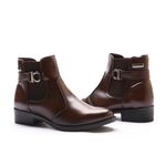 Bota Molly Feminina Melissa com Elástico Lateral e Metal Capuccino