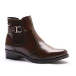 Bota Molly Feminina Melissa com Elástico Lateral e Metal Capuccino