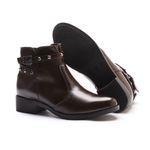 Bota Molly Feminina Melissa com Spike e Fivela Lateral Café